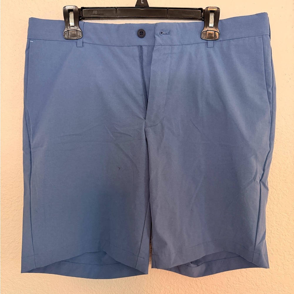 Peter Millar Light Blue Flat-Front Performance Shorts